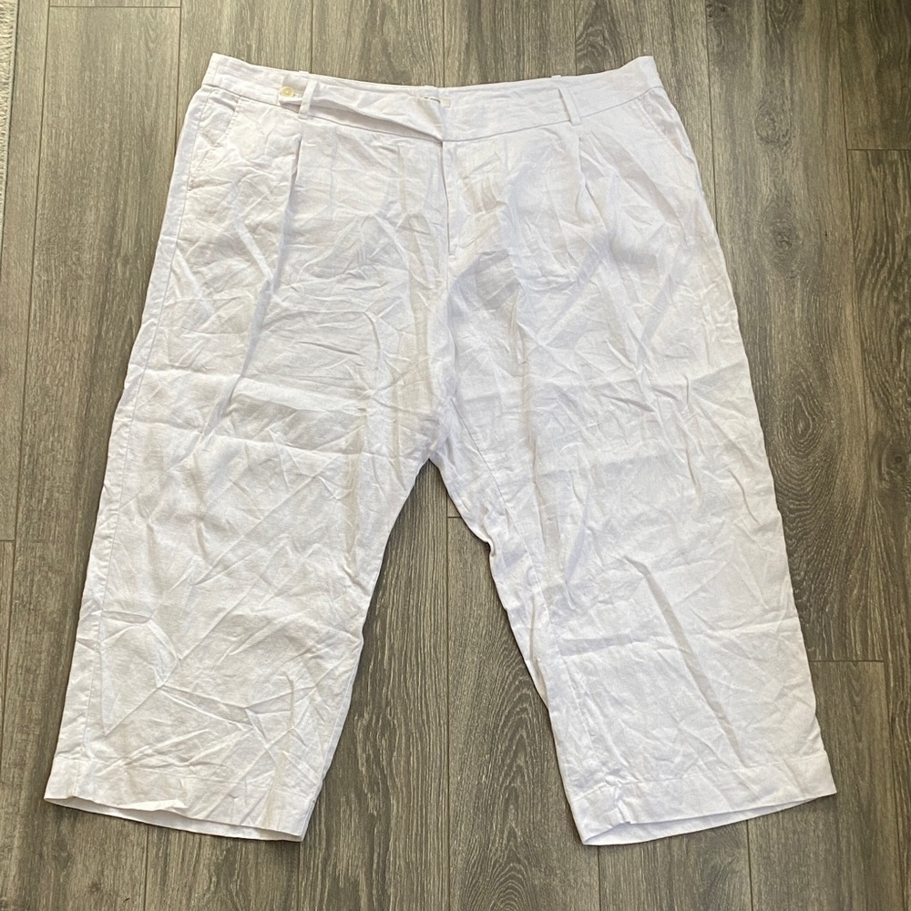 Madewell - White 100% Linen Straight Leg Trouser Pant - Size 26W